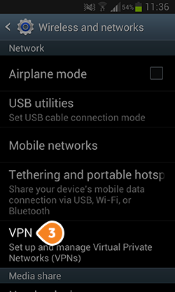 How to set up L2TP on Android KitKat: Step 3