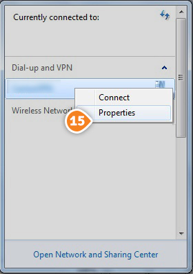 How to set up PPTP on Windows 7: Step 9