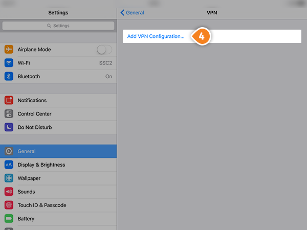 How to set up PPTP on iPad: Step 3