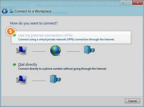 How to set up PPTP on Windows 8: Step 4