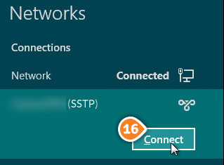 How to set up SSTP on Windows 8: Step 9